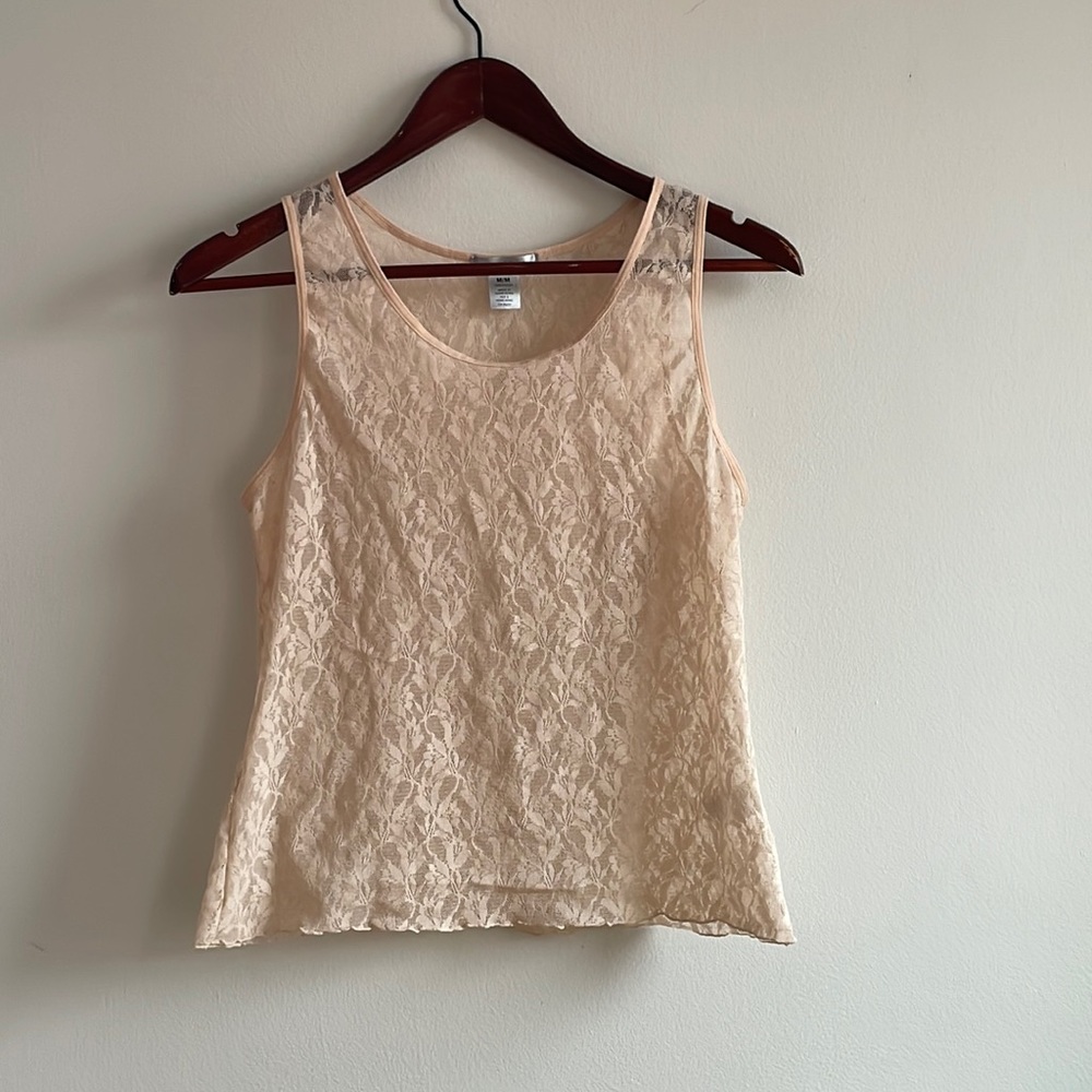 Vintage Nude Lace Camisole